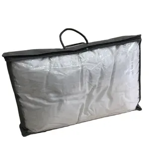 पर्यावरण के अनुकूल पीवीसी स्पष्ट तकिया बिस्तर पैकेजिंग के लिए बैग के साथ जिपर
