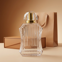 Flacon de parfum en verre vide de 100 ml, forme spéciale, atomiseur à sertir en gros, flacon pulvérisateur de parfum coloré de luxe avec bouchon