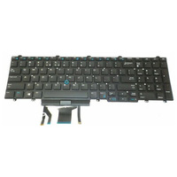 GR Keyboard Laptop Tata Letak Jerman untuk DELL Latitude 5550 E5550 E5570 Papan Ketik 5580 dengan Lampu Latar dengan Penunjuk