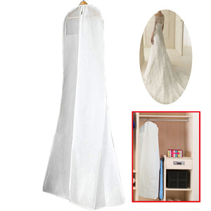 Housse de vêtement pour robe de mariée, housse anti-poussière pour vêtements, housse de rangement pour vêtements, housse en tissu non tissé, logo personnalisé - Product Image 1