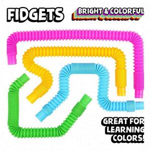 Commande en gros de tubes sensoriels en mousse de silicone et plastique durables, jouets sensoriels personnalisés pour la salle de classe, soulagement de l'anxiété, livraison gratuite - Product Image 2