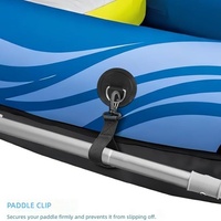 Support de pagaie de kayak adhésif double face avec sangle auto-agrippante en nylon et clip de pagaie pour rangement de kayak de pêche