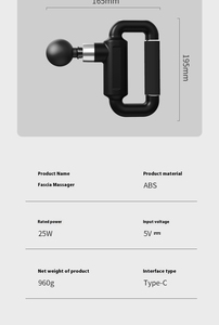 LUYAO alat pijat kepala ganda, pemijat perkusi jaringan dalam, perangkat relaksasi otot listrik untuk leher punggung, pereda nyeri bahu - Product Image 3