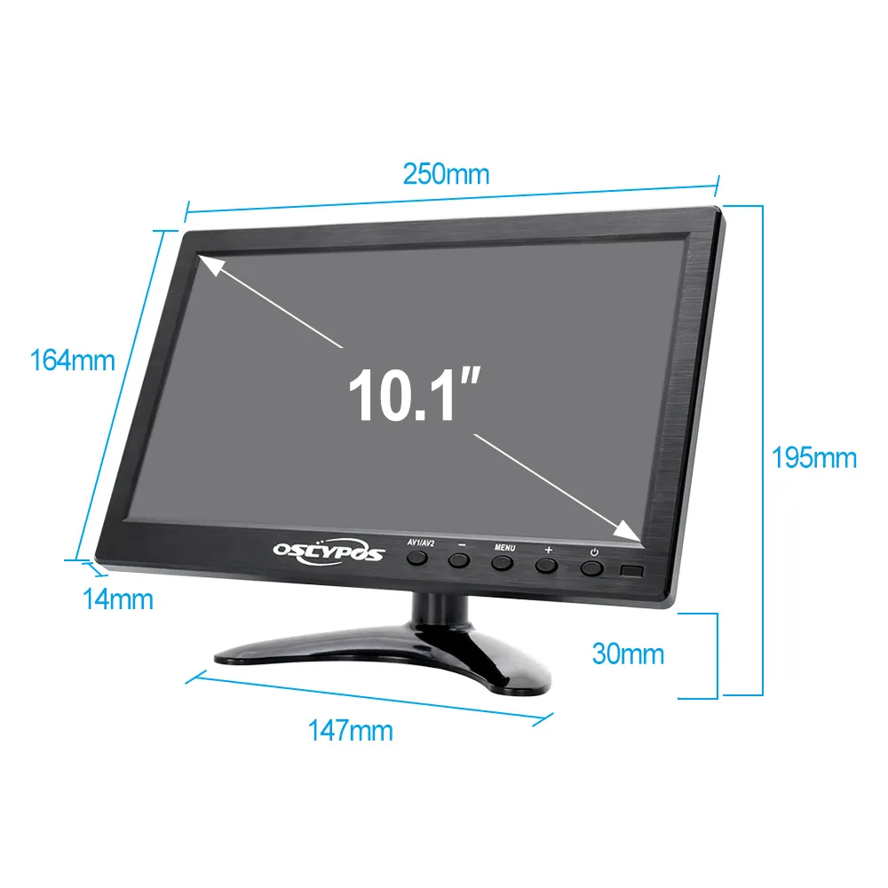 ラズベリーパイスピーカー付き10インチ高輝度IPS LED LCDコンピュータテレビHDMI VGAタッチスクリーンモニター