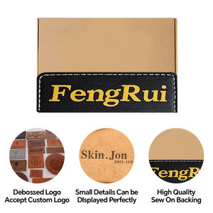 Бестселлеры, нашивки из натуральной кожи с тиснением логотипа на заказ для джинсовой одежды, цветные и гравированные этикетки для шляп - Product Image 5
