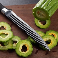 Ensemble de 6 couteaux de cuisine de luxe en acier inoxydable à haute teneur en carbone, ensemble de couteaux noirs