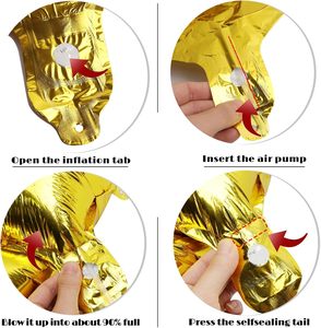 Palloncini in Lattice Dorati Rotondi con Numero Grande per <span class=keywords><strong>Compleanno</strong></span> Bambini, 36 Pollici, Decorazione per Feste con Elio - Product Image 4