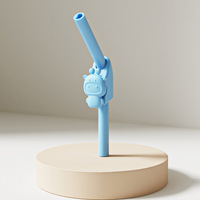Paille à soupe pour bébé en silicone, accessoire détachable pour la consommation de congee et d'aliments complémentaires pour enfants