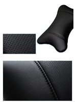 Personnalisé Premium Pu Cuir Arc Voiture Appui-tête Oreiller Chaise Siège Appui-tête Arc Forme Orthopédique Cou Oreiller Voyage Cuir pour Voiture
