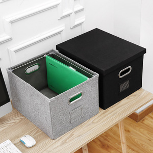 Caja de Almacenamiento de Documentos, Caja de Almacenamiento de Datos para Escritorio de Oficina, Caja de Almacenamiento de Tela Plegable - Product Image 3