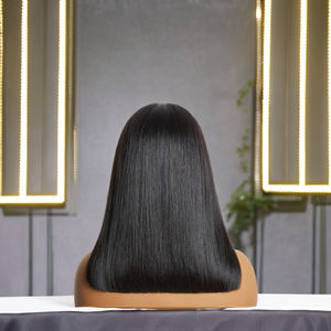 <span class=keywords><strong>Yelo</strong></span> วิกผมบ็อบสั้นตรงไร้กาววิกผมลูกไม้ด้านหน้าสำหรับผู้หญิงผิวดำ - Product Image 1