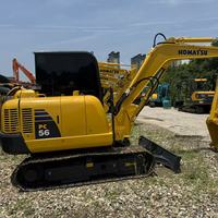 Excavadora Komatsu PC56 de 5 y 6 Toneladas, Cucharón de 0.2 M3, Excavadora Hidráulica de Orugas, Original de Japón, Usada, Lista para Exportación, en Venta