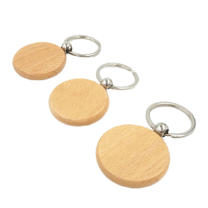 Lazer kazınmış ahşap anahtarlıklar boş dikdörtgen elmas ev tasarımı kişiselleştirilmiş DIY hatıra deri ve Metal malzeme ile - Product Image 1