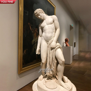 Statue de messager en marbre blanc de <span class=keywords><strong>mythologie</strong></span> <span class=keywords><strong>grecque</strong></span> sculptée à la main pour l'extérieur - Product Image 4