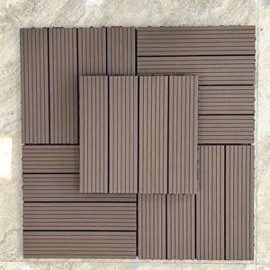 พื้นระเบียงสำเร็จรูป WPC ความหนาแน่นสูง สำหรับกลางแจ้ง ขนาด 300x300 มม. แบบประกบกันได้ ผิวด้าน ป้องกันสิ่งแวดล้อม ลายไม้ขัดเงา - Product Image 4