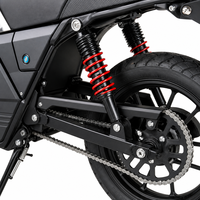 Moto électrique avec batterie interchangeable 72V 30Ah 45Ah 58Ah, vitesse maximale de 85 km/h, transmission par chaîne à entraînement central