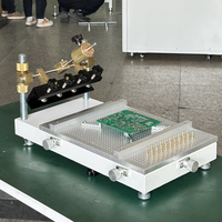 Impresora de plantilla manual de alta precisión Shengdian SMT, máquina de impresión de PCB plana pequeña de 220V para placas de circuito PCB