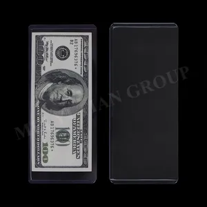 Dollar Bill Holders Crystal Clear Sleeves Holder Protector Regular Paper Topload Holder Money Folder Organizer for Collectors