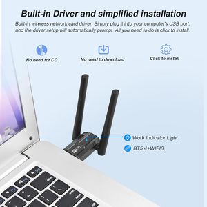 Adaptador <span class=keywords><strong>USB</strong></span> Externo Inalámbrico WiFi 6 de Doble Banda con Antena AX900 BT5.4 900Mbps Compatible con Routers Wi-Fi 6 - Product Image 4