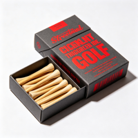 Tee de golf personnalisé en bois avec support de drapeau et marqueur de balle pour gravure laser, accessoire de moulage