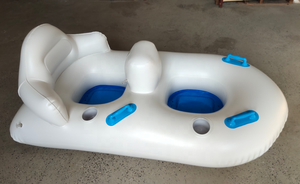 ท่อสวนน้ำทำจากไวนิลเป่าลมพร้อมพนักพิงสำหรับความบันเทิงในที่พักอาศัยและสินค้าลอยน้ำสำหรับกีฬาทางน้ำในทะเล - Product Image 3