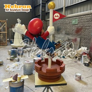 Figura de Resina Personalizada de <span class=keywords><strong>Mario</strong></span> <span class=keywords><strong>Bros</strong></span>, Escultura de Fibra de Vidrio para Exhibición en Tiendas - Product Image 4