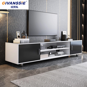 ตู้วางที<span class=keywords><strong>ว</strong></span>ีไม้สำหรับห้องนั่งเล่นสมัยใหม่ พร้อมลิ้นชักเก็บของแบบ LED และชั้นวางปรับระดับได้ - เฟอร์นิเจอร์ไม้รักษ์โลก - Product Image 3