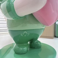 Patung Resin Karakter Bunga Kartun Lucu, Patung Boneka Bunga Kawaii untuk Hiasan Lanskap Mal, Taman, dan Taman Kanak-Kanak