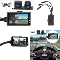 Enregistreur vidéo pour moto Écran HD DVR Dash Camera Recorder Moto Double Objectif Grand Angle 3 "LCD Support 720P