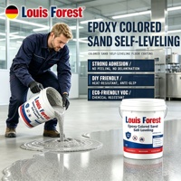 Revêtement de sol époxy auto-nivelant avec sable coloré, qualité alimentaire, peinture époxy en vrac, résistant à la chaleur, antidérapant, pour garage, bricolage
