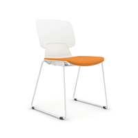 Chaise de conférence de bureau empilable ergonomique moderne de haute qualité avec pieds en métal, confortable, pour l'école et l'hôpital