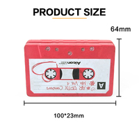 Boîte de rangement en fer blanc de conception originale JYB en forme de cassette audio, idéale pour les cadeaux de Noël, les bonbons, le chocolat et les friandises