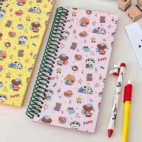 Cuaderno Espiral A6 con Diseño de Cachorro Adorable, Diario Estudiantil con Páginas a Color, Planificador DIY para Notas Diarias y Registro de Hábitos