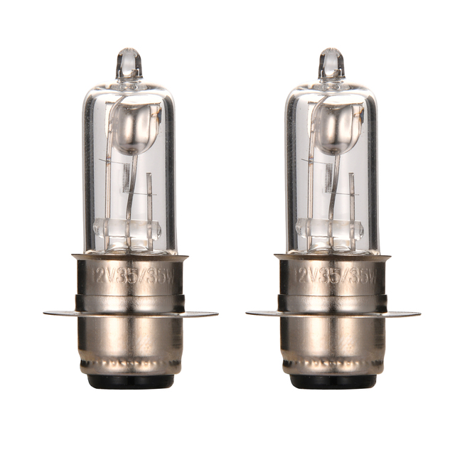 GOOFIT 2PCS/set 12v 35w Motorcycle Halogen Headlight Bulb Replacement for Off Road Vehicle Scooter ATV Moped Drive Kart
