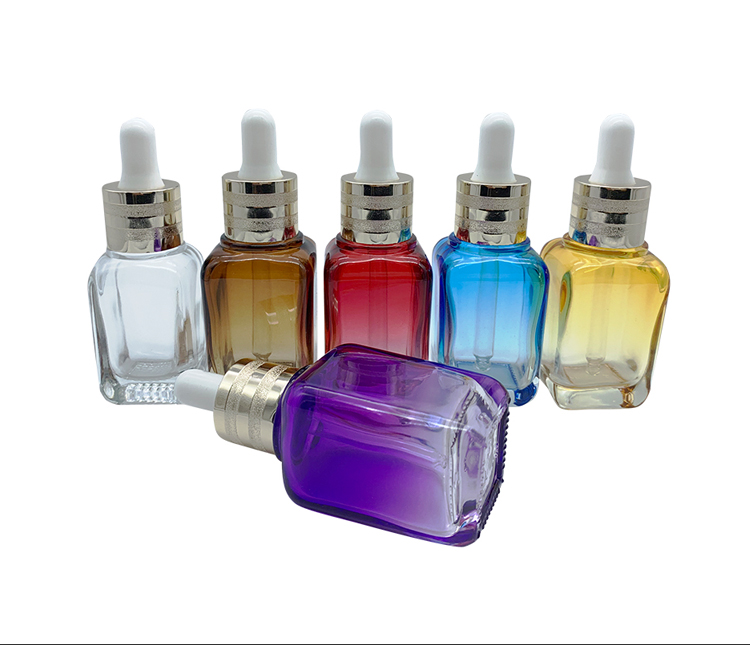 Transparent Square Essential Oil Dropper Bottles 20ml 30ml 50ml BPA Free