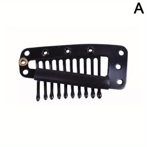 Jingkua <b>Wig</b> <b>Clips</b> 3.8Cm Slanted Teeth Metal BB <b>Clip</b> Hair Extension Accessories Black - Product Image 3