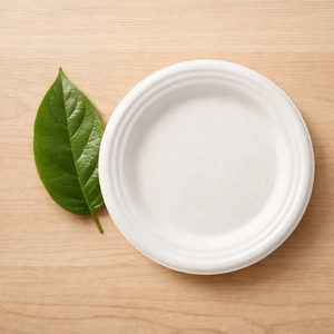 Assiettes biodégradables et compostables en pulpe de canne à sucre de 6 pouces, assiettes jetables en bagasse, robustes, compatibles micro-ondes, écologiques - Product Image 6