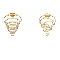 Luxe Led Rond Grand Or Classique Cristal Escalier Villa Lustre Lampe pour Hôtel Hall Banquet Hall Suspension Suspendue