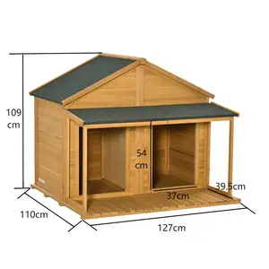 Großes isoliertes Hundehaus im Freien Hundehütte isoliertes großes XL-Hundehaus im Freien mit Teiler