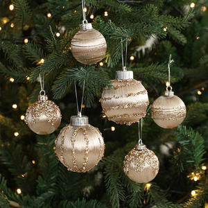 Set di decorazioni per albero di natale in seta decorazioni per albero di Natale di lusso in raso di Champagne decorazioni infrangibili - Product Image 2