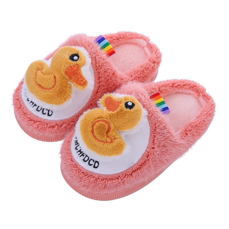 Новинка 2021, Детские хлопковые тапочки, зимние теплые домашние тапочки для маленьких девочек, Нескользящие Симпатичные детские тапочки для мальчиков