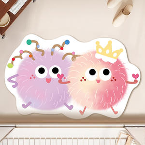 קריקטורה כיף ביתי מודרני אמבט מחצלות כביסה מהירה ייבוש ללא החלקה בוץ diatom מחצלות סופגת רצפה עם אסלות - Product Image 6