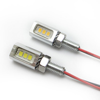 Ampoule LED étanche pour plaque d'immatriculation, lampe à vis miniature 12VDC pour bateau, yacht, équipement externe de signalisation