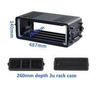 Flight case de transport pour amplificateur et haut-parleur, 19 pouces, 2U, 3U, 4U, 6U