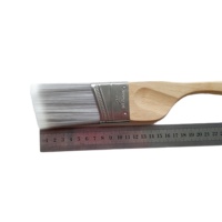 PRO-ANGLE Ensemble de pinceaux à manche en bois multi-angles Poils naturels à coupe supérieure pour peinture murale DIY et polissage industriel