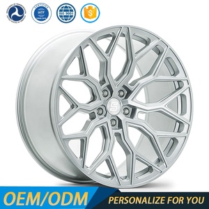 Rines Personalizados Plateados 5x112 5x120 HF-2 de 19 20 22 24 26 Pulgadas, Rines Forjados para BMW G80F80 Mercedes Benz Audi A3A4B8 - Product Image 1