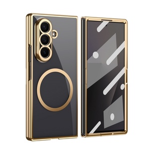 เคสใสเคลือบแม่เหล็กคุณภาพสูงสำหรับ Samsung Fold 8 3 4 5 6 7 W26 พร้อมฟิล์มกันรอยหน้าจอ ป้องกันการกระแทก - Product Image 1
