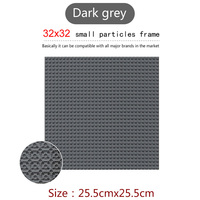 32*32 ángulo recto de doble cara 26*26 CM partículas pequeñas Micro ladrillos plástico juguete pantalla bloque de construcción placa base