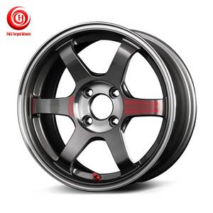 ล้อฟอร์จแต่งสำหรับรถแข่ง 4x100 ขนาด 15-18 นิ้ว Rays Volk Racing <span class=keywords><strong>Te37</strong></span> สำหรับ BMW สำหรับ Benz Audi สีดำด้านใหม่ 98 มม. 30 มม. - Product Image 2