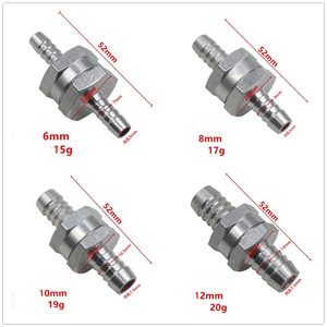 Clapet anti-retour unidirectionnel pour carburant, commande axiale, 6 mm-12 mm, essence, diesel, huile, chrome, voiture, auto, soupapes d'admission, aluminium - Product Image 3